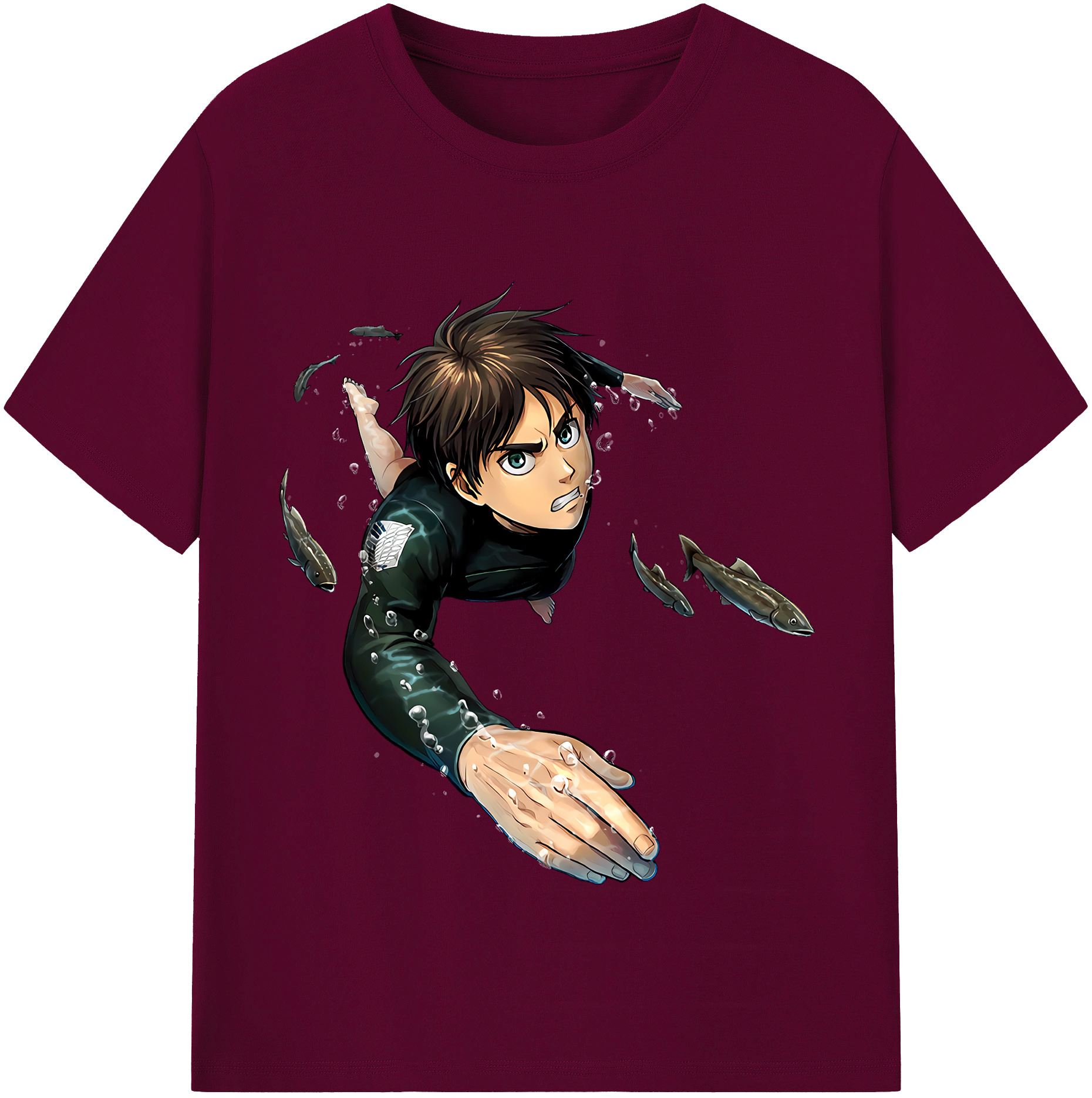 （画像用） 進撃の巨人 エレン･イェーガー Attack on Titan Eren Jäger レディースカジュアルプリントTシャツ（綿100％）